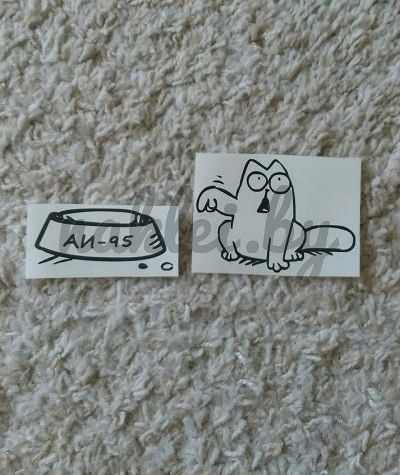 Наклейка на крышку бензобака "Кот Саймона"