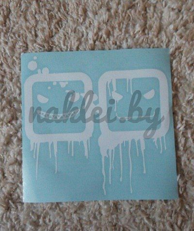 Наклейка с символикой JDM, квадратики, кубики