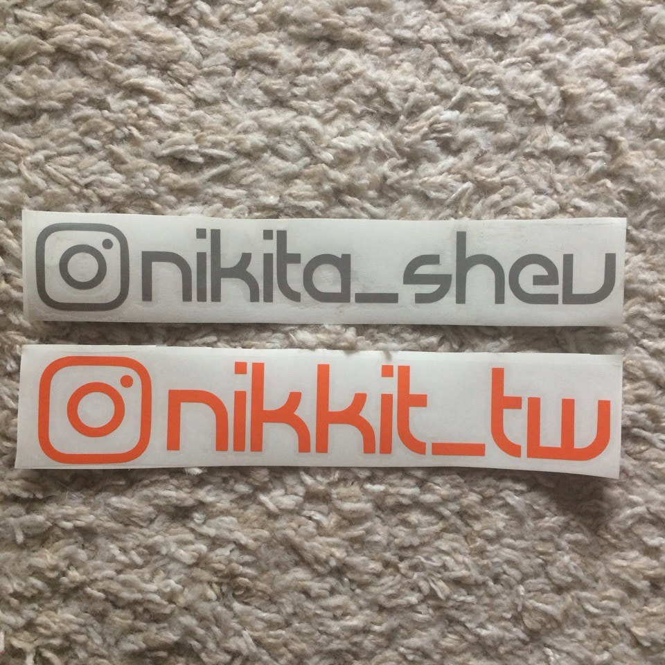 наклейки с профилем инстаграма